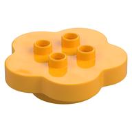 Duplo Flower 4 × 4 × 1 with 4 Top Studs Bright Light Orange