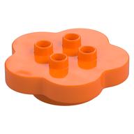 Duplo Flower 4 × 4 × 1 with 4 Top Studs Orange
