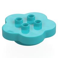 Duplo Flower 4 × 4 × 1 with 4 Top Studs Medium Azure