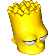 Minifig Head Special, Simpsons Bart Simpson - Eyes Looking Left Gelb
