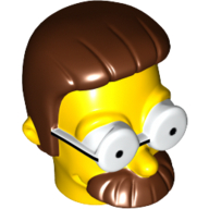 Minifig Head Special, Simpsons, Ned Flanders Yellow
