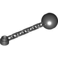 Equipment Ball and Chain with 1 × 1 Round Plate Schwarz