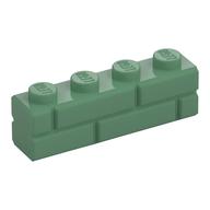 Brick Special 1 × 4 with Masonry Brick Profile Sand Green
