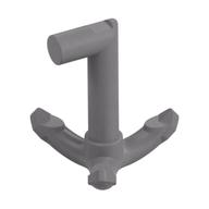 Tool Grappling Hook with 90° Shaft Flat Silver