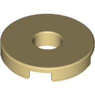 Fliese speziell rund 2 × 2 mit Loch Beige
