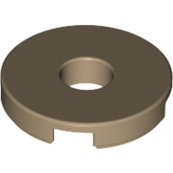 Tile Special Round 2 × 2 with Hole Dark Tan