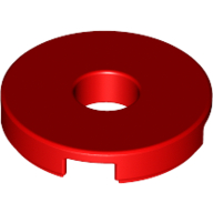 Tile Special Round 2 × 2 with Hole Red