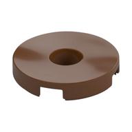 Tile Special Round 2 × 2 with Hole Reddish Brown