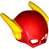 Mask with Lightning Bolt Wings, Yellow Print (The Flash) Rot