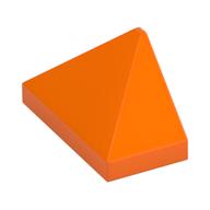 Brick Sloped 45° 2 × 1 Triple with Inside Stud Holder Orange