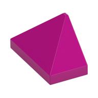 Brick Sloped 45° 2 × 1 Triple with Inside Stud Holder Magenta