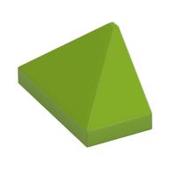 Brick Sloped 45° 2 × 1 Triple with Inside Stud Holder Limette