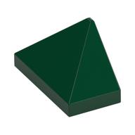 Brick Sloped 45° 2 × 1 Triple with Inside Stud Holder Dark Green