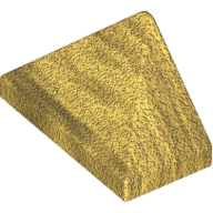 Brick Sloped 45° 2 × 1 Triple with Inside Stud Holder Perlgold