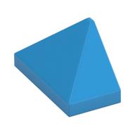 Brick Sloped 45° 2 × 1 Triple with Inside Stud Holder Dunkelazur
