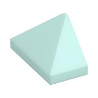 Brick Sloped 45° 2 × 1 Triple with Inside Stud Holder Light Aqua
