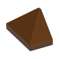 Brick Sloped 45° 2 × 1 Triple with Inside Stud Holder Reddish Brown