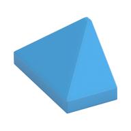 Brick Sloped 45° 2 × 1 Triple with Inside Stud Holder Mittelblau