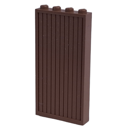 Modulex Door Panel 1 × 4 × 8 Ridged with M on Studs