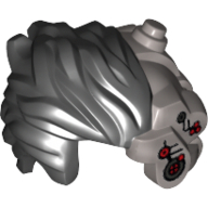Hair and Helmet Covering Left Eye with Complex Targeting System Print (Nindroid) Black