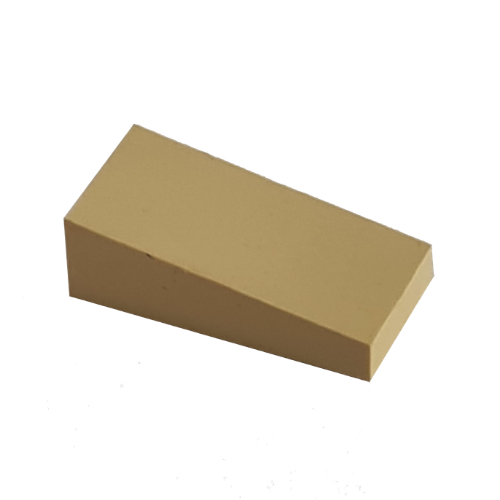 Modulex Slope 1 × 2 (9 degree, 1:6 slope) in Modulex White