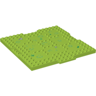 Platte speziell 16 × 17 × 2/3 mit 1 × 4 Vertiefung mit Gras und Felsen (bedruckt)