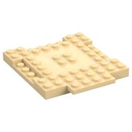 Platte speziell 8 × 9 × 2/3 mit 1 × 4 vertieft Beige