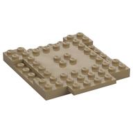 Platte speziell 8 × 9 × 2/3 mit 1 × 4 vertieft Dunkelbeige