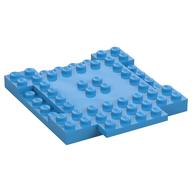Platte speziell 8 × 9 × 2/3 mit 1 × 4 vertieft Dunkelazur