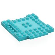 Platte speziell 8 × 9 × 2/3 mit 1 × 4 vertieft Mittelazur