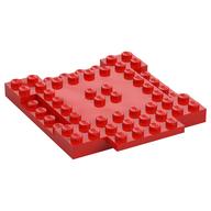 Platte speziell 8 × 9 × 2/3 mit 1 × 4 vertieft Rot