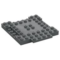 Platte speziell 8 × 9 × 2/3 mit 1 × 4 vertieft Dunkelblaugrau