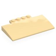 Bogenstein 5 × 8 × 2/3, 4 Noppen oben Beige