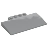 Brick Curved 5 × 8 × 2/3, 4 Studs on Top Light Bluish Gray