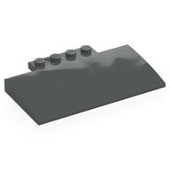 Brick Curved 5 × 8 × 2/3, 4 Studs on Top Dark Bluish Gray