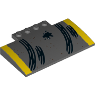 Brick Curved 5 × 8 × 2/3 with Oil stain and Tire Marks Print