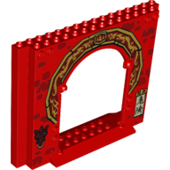 Panel 4 × 16 × 10 with Asian Arch and Dragon Head Print Rot