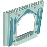 Panel 4 × 16 × 10 with Blue Ice Crystals, Silver Stars Print Hellaqua
