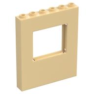 Panel 1 × 6 × 6 with Window Tan