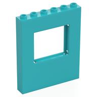 Panel 1 × 6 × 6 with Window Medium Azure