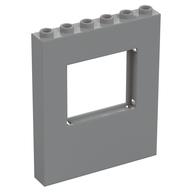 Paneel 1 × 6 × 6 mit Fenster Hellblaugrau