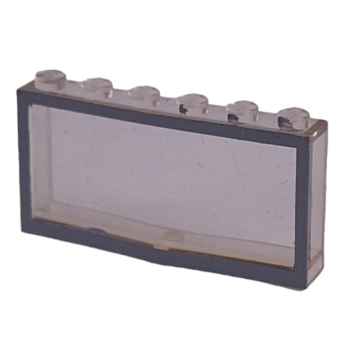 Modulex Window 1 × 6 × 3 with Gray Border Print Modulex Clear