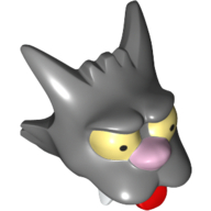 Minifig Head Special, Simpsons, Scratchy Dunkelblaugrau