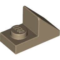Brick Sloped 45° 2 × 1 with 2/3 Cutout [New Version] Dunkelbeige