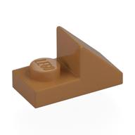 Brick Sloped 45° 2 × 1 with 2/3 Cutout [New Version] Medium Nougat