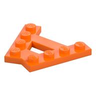 Wedge Plate 4 Stud 45° Angle Plate Orange