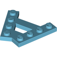 Wedge Plate 4 Stud 45° Angle Plate Medium Azure