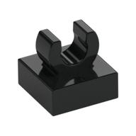 Tile Special 1 × 1 with Clip with Rounded Edges Black