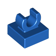 Tile Special 1 × 1 with Clip with Rounded Edges Blau