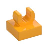 Tile Special 1 × 1 with Clip with Rounded Edges Bright Light Orange
